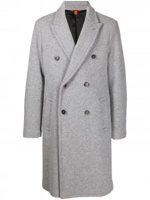 Двубортное пальто с заостренными лацканами Barena. Цвет: серый