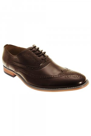 Оксфордские туфли-броги с 5 люверсами , коричневый Goor