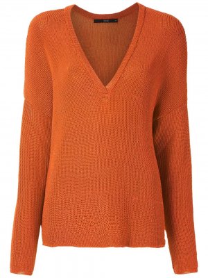 Трикотажный пуловер Eva. Цвет: коричневый