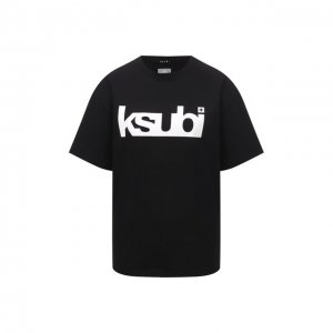 Хлопковая футболка Ksubi. Цвет: чёрный