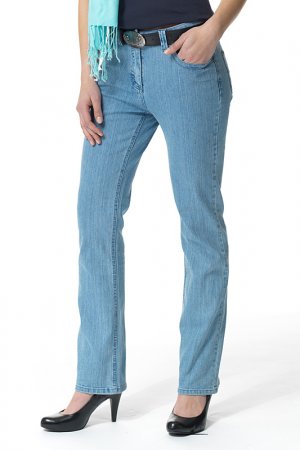 Прямые джинсы Million X Woman. Цвет: голубой