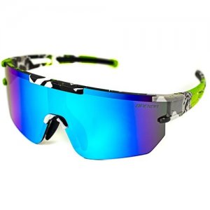 Солнцезащитные очки , монолинза, спортивные, зеркальные, с защитой от УФ, разноцветный BRENDA. Цвет: rgb