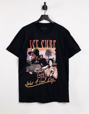 Черная oversized-футболка с принтом Today Was A Good Day Ice Cube-Черный MERCH CMT LTD