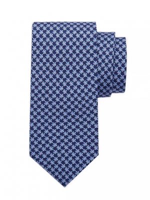 Черепаховый шелковый галстук , синий Ferragamo