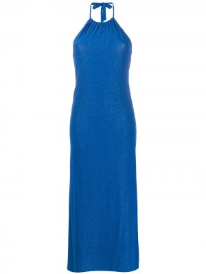Платье с вырезом халтер Mc2 Saint Barth. Цвет: синий