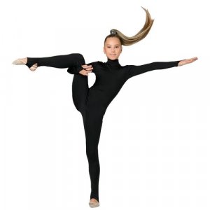 Комбинезон для гимнастики и танцев , размер 104-110, черный DIAMATTI. Цвет: черный