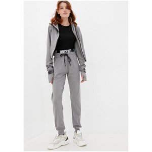 Костюм спортивный объемная куртка со стропами и брюки Work Out Malaeva. Цвет: серый/светло-серый