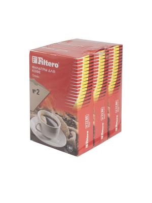 Комплект фильтров для кофеварок  Classic №2/240 в одной упаковке Filtero. Цвет: коричневый