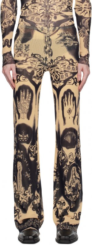 Бежевые расклешенные брюки Jean Paul Gaultier