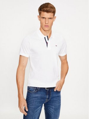 Рубашка-поло узкого кроя , белый Tommy Jeans