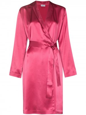 Шелковый халат с поясом La Perla. Цвет: розовый