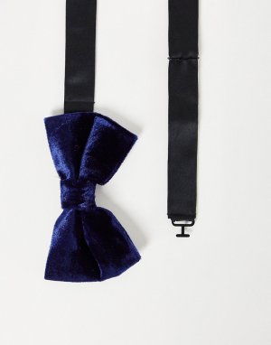 Бархатный галстук-бабочка -Темно-синий French Connection