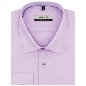 Рубашка , размер 174-184/43, сиреневый GREG. Цвет: фиолетовый