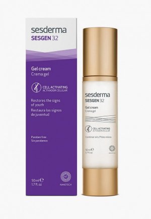 Крем для лица Sesderma -гель Клеточный активатор SESGEN 32 Facial cream gel, 50 мл. Цвет: белый