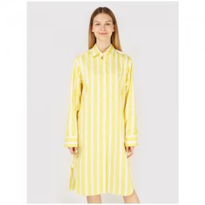 Платье-рубашка из хлопка RU 46 / EU 40 M Xacus. Цвет: желтый
