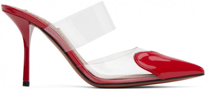 Красные туфли на каблуке Le Cœur , цвет Lacquer red Alaïa