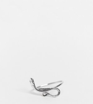 Кольцо из стерлингового серебра в форме змеи -Серебристый Kingsley Ryan