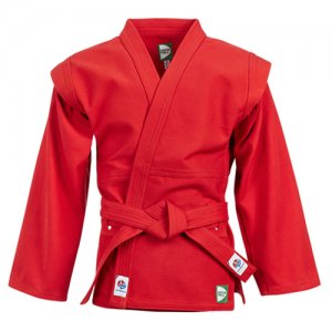 Куртка для самбо , сертификат FIAS, красный Green hill. Цвет: красный