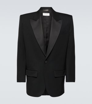 Шерстяной пиджак-смокинг , черный Saint Laurent