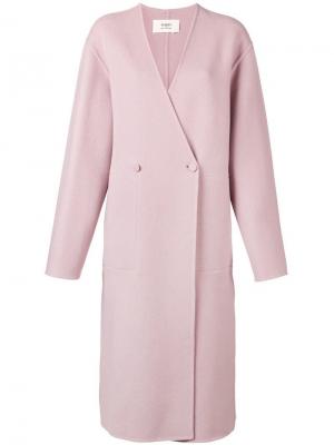 Двубортное пальто Ports 1961. Цвет: розовый