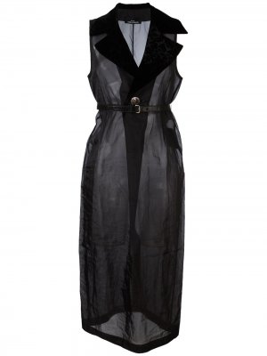 Прозрачное длинное платье Comme Des Garçons Pre-Owned. Цвет: черный