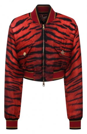 Шелковая куртка Dolce & Gabbana. Цвет: красный