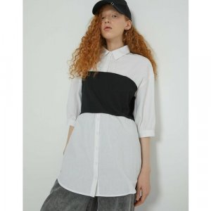Блуза , размер 14-16л/164-170, черный, белый Gloria Jeans. Цвет: белый/черный/белый-черный