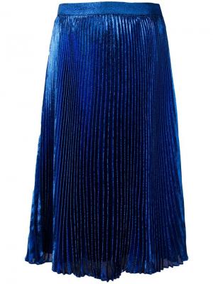 Плиссированная юбка миди Christopher Kane. Цвет: синий