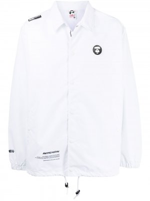 Logo-patch shirt jacket AAPE BY *A BATHING APE®. Цвет: белый