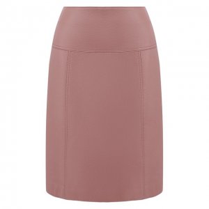 Кожаная юбка Bottega Veneta. Цвет: розовый