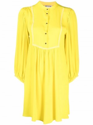Платье-рубашка с длинными рукавами Semicouture. Цвет: желтый