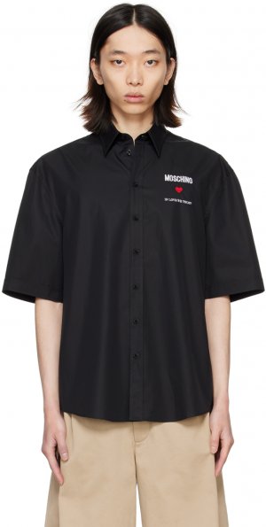 Черная рубашка с вышивкой , цвет Black Moschino