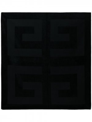 Полотенце с логотипом 4G Givenchy. Цвет: черный