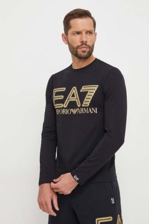 Рубашка с длинным рукавом EA7 Emporio Armani, черный ARMANI