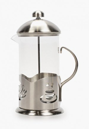 Чайник заварочный Bradex Френч-пресс, с мерной ложкой, 800 мл. Цвет: серебряный