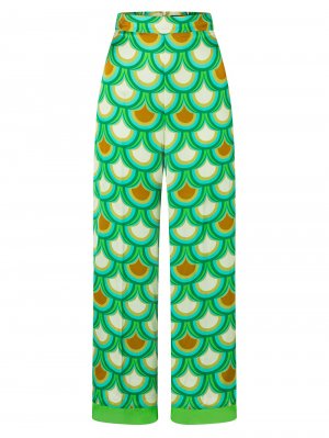 Широкие брюки со складками Kebly, смешанные цвета Ana Alcazar