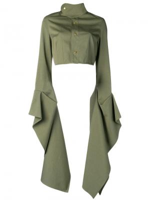 Укороченный пиджак с удлиненными рукавами Loewe. Цвет: зеленый