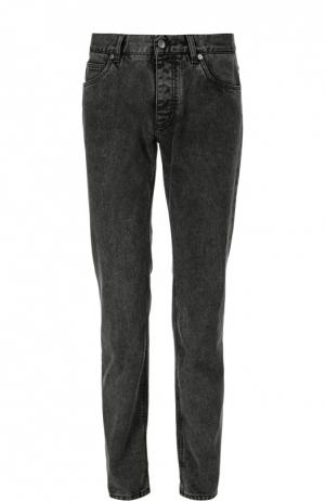 Зауженные джинсы с нашивкой Dolce & Gabbana. Цвет: темно-серый