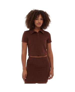 Женская укороченная футболка-поло Filby Terry , коричневый Bench