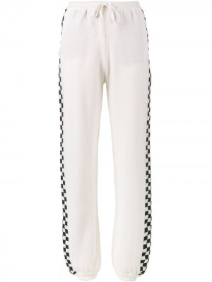 Спортивные брюки в клетку Stella McCartney. Цвет: белый