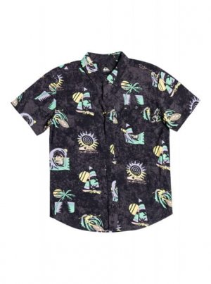 Детская Рубашка С Коротким Рукавом Island Pulse 8-16 QUIKSILVER. Цвет: черный