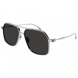 Солнцезащитные очки , серый, серебряный Alexander McQueen. Цвет: черный