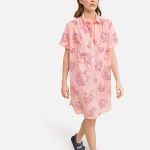Платье-рубашка DES PETITS HAUTS. Цвет: розовый