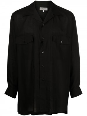Длинная рубашка с карманами Yohji Yamamoto. Цвет: черный