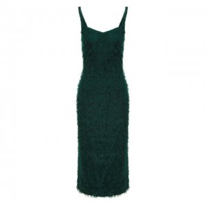 Платье из вискозы Dries Van Noten. Цвет: зелёный