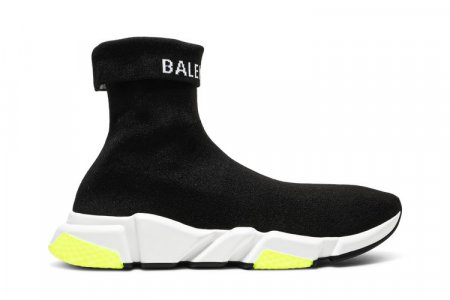 Кроссовки Speed Sneaker Cuffed 'Black Yellow', черный Balenciaga