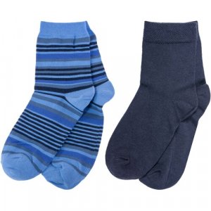 Носки 2 пары, размер 17-18, серый, голубой Брестские. Цвет: серый/голубой