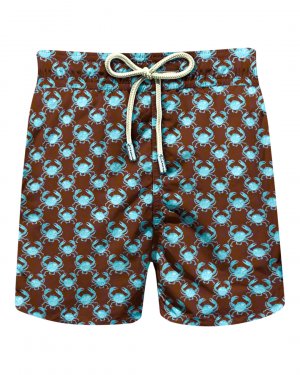 Пляжные шорты MC2 Saint Barth. Цвет: коричневый+синий