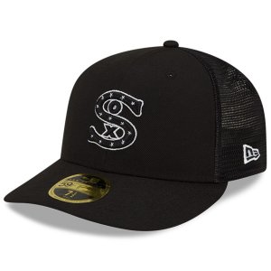 Мужская кепка New Era Black Chicago White Sox 2022, тренировочная низкопрофильная 59FIFTY, облегающая шляпа