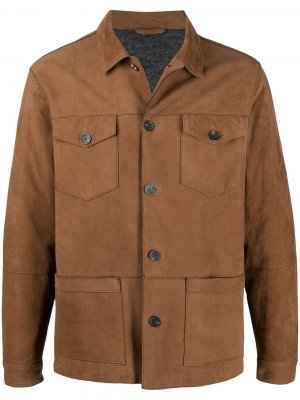 Куртка-рубашка с накладными карманами Altea. Цвет: коричневый